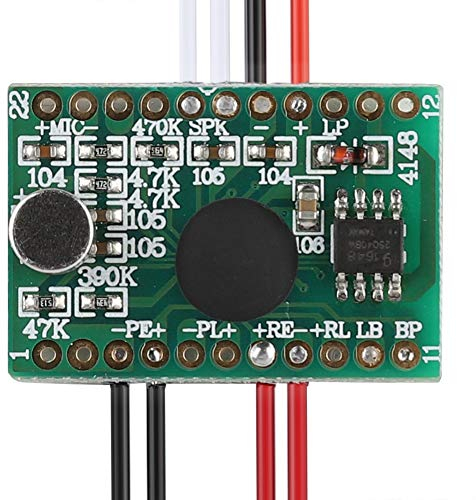 Dioche DIY Sprach Grußkartenmodul mit 60 Sekunden und Wiedergabe, 10 cm langes Verlängerungskabel, für Weihnachtskarten, Geschenkboxen, Schmuckschatullen und Bastelarbeiten