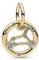 PANDORA Moments Sternzeichen Löwe Charm-Anhänger aus Sterling Silber mit 14 Karat vergoldeter Metalllegierung, Zirkonia, Kompatibel Moments Armbänder, 762725C01
