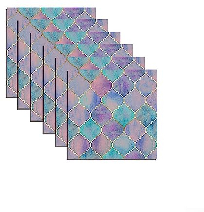 QOXEZY Fliesenaufkleber, 6/12 Stück Mosaik-Fliesenaufkleber, 3D-selbstklebende Wandfliesen, zum Abziehen und Aufkleben, Spritzschutz, U-Bahn-Fliesen, zum Aufkleben auf Fliesen für Küche und Bad
