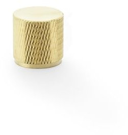 20mm Satin Brass Knurled Cupboard Knob Cabinet Door Drawer Handle Pull Wardrobe Furniture