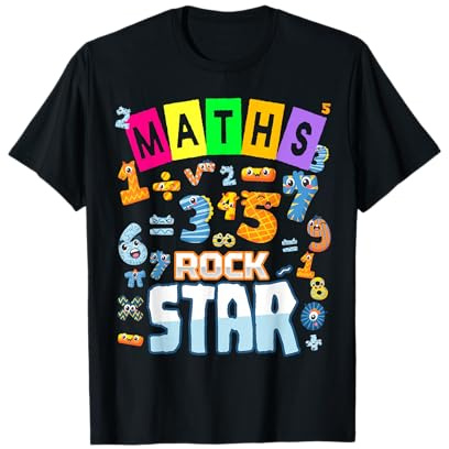 Maths Day Costume Outfit Idea For Kids Maths Rockstar T-Shirt