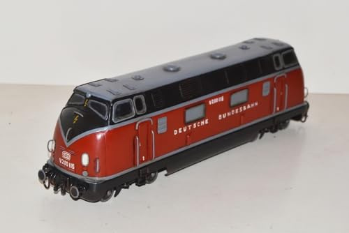 JS Garten Deko Blechmodell Nostalgie Diesellok V 200 166 Lokomotive Länge 37 cm Oldtimer Modelllokomotive aus Blech