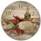 ARTLAND Wanddeko Wanduhr Holz Quarzuhr ohne Tickgeräusche lautlos rund Ø 30 cm Küchenuhr Teig für Pizza T5UZ