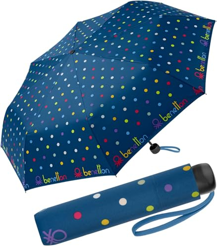 Benetton Taschenschirm Super Mini Signature Dot - Blue Sapphire