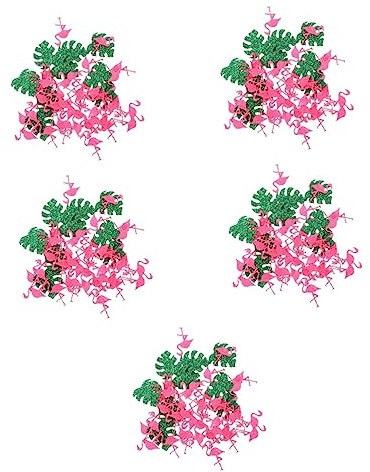 Cabilock 5stücke Dekorative Monstera Design Konfetti Hawaiianische Tischdekoration Für Partys Feierlichkeiten Und