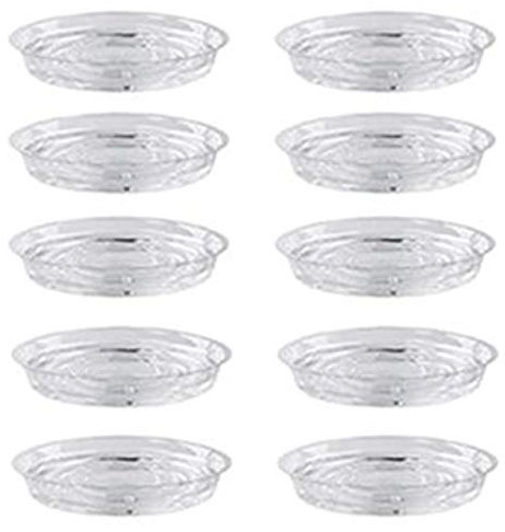 MOLERRI Soucoupes à Plantes, Paquet de 10 de 30 Cm (12 Pouces), Plateaux D'éGouttement Transparents pour Pot de Fleur pour Plantes D'IntéRieur et D'ExtéRieur, Jardin Clair