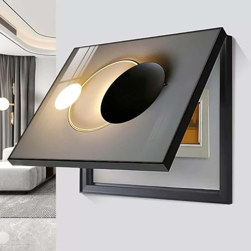 Generisch Verteilerkasten Dekorative Malerei Abdeckung for Schalttafeln Rahmen Klapp-Dekorative Abdeckung Kasten Thekenverteilerkasten Gemälde Ausblenden Dekoration Schutzhülle,A,40x30cm