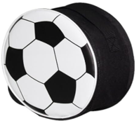 Fowecry Football Lunch Bag with Strap, Reusable Round Thermal Bags for School Picnic Camping Outdoor- Black Easy to Use