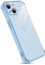 Riccase for iPhone 14 Case Girls Women Cute Love Heart Pattern Shockproof Plated Shiny Edges Protective Slim Fit Silicone Bumper Phone Case for iPhone 14, Blue