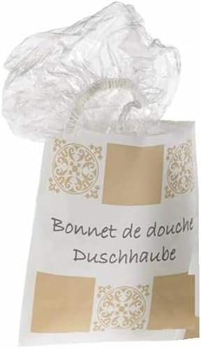 Cuffia Doccia in Flow pack, confezioni da 100 pz, linea Acanto cortesia Hotel, casa vacanze, B&B set da viaggio Cuffie per hotelleria (100)