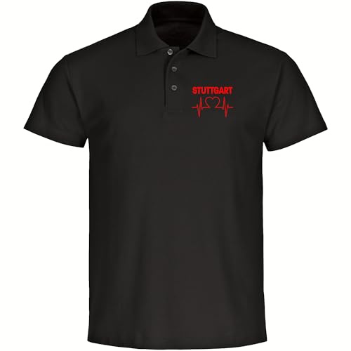 multifanshop Poloshirt - Stuttgart - Herzschlag