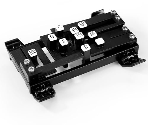 Gitarren Akkord Trainer, Gitarren Lernsystem Gitarren Akkordwechsler Gitarren Akkorde Presser Gitarren Akkorde Hilfe Gitarrenzubehör Geschenk für Anfänger(Schwarz)