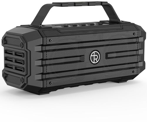 Altavoz Bluetooth portátil de 120 W con Pico de 80 W, emparejamiento TWS, Graves Profundos, Altavoz de Alta fidelidad, Resistente al Agua IPX6, Boombox de Sonido DSP para Exteriores, Camping (Negro)