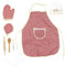 TOPBATHY 3 Juegos Juego de Hornear para Juguetes Kit de Cocina para niñas Cocina de Juguete Kitchen Utensils Set Juego de rol de Chef Utensilios de Cocina para Madera Rojo