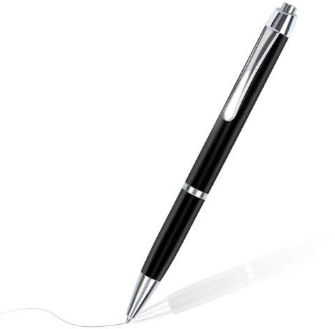 16 GB Penna Registratore Vocale Portatile, 192 Ore di Registrazione, Registratore Vocale Attivato Vocalmente con Funzione Mp3 per Conferenze/Riunioni/Interviste, Nero