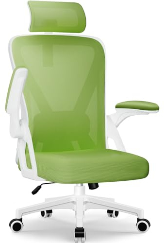 Airchros Bürostuhl,Bürostuhl Ergonomisch mit Verstellbarer Kopfstütze,Armlehnen und Lendenwirbelstütze, Schreibtischstuhl Drehstuhl Wippfunktion bis 135°,Chefsessel Rückenschonend,belastbar 150kg