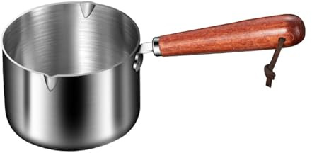 Casserole à lait confortable à tenir avec une large gamme d'applications - L'acier inoxydable est durable et confortable à tenir sans 304 grand (500 ml)
