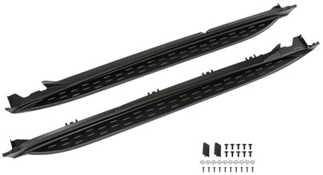 GEARHERO Trittbretter Schwarz mit Halterung Kompatibel mit Mercedes Benz GLC X253 & Coupe C253 2015-2022 Seitenschweller Aluminium Set Links & rechts rutschfest