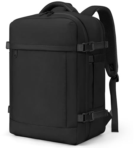 ETRONIK for Ryanair Cabin Bags 40x30x20 Underseat, Carry-on Travel Backpack | 25L Hand Luggage Carry-on Airplanes Flight Bag, 40x30x20 Cabin Bag for Travelling Casual Daypack for Ryan Wizz Air, Black