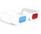 3 x Lunettes 3D Rouge Bleu/Cyan Lunettes 3D anaglyphes Carte Papier Blanc