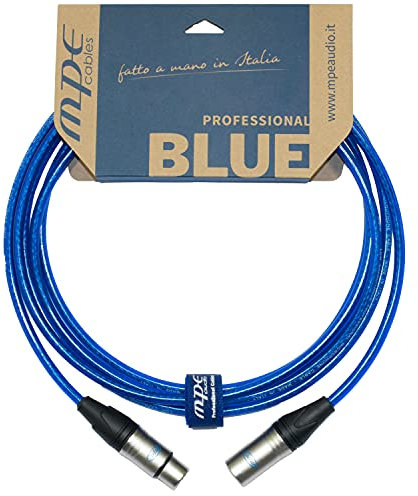 MPE - Cavo PROFESSIONALE microfonico bilanciato per microfono Made in Italy due XLR cannon Maschio Femmina MOD MK700T (5 MT)
