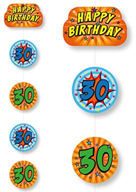 Deckendeko * SUPER ... ICH BIN JETZT 30 * für den 30. Geburtstag von DH-Konzept // Comic Decken Deko Party Set