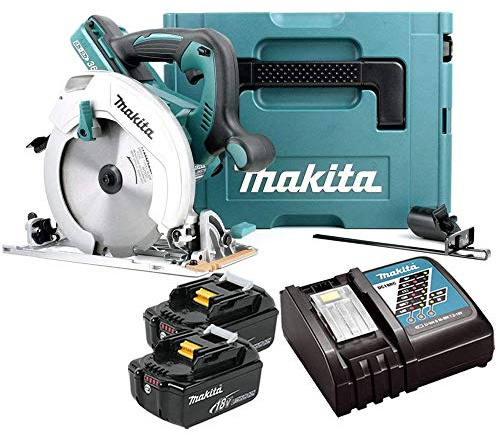 Makita DHS710ZJ 18V Twin Circular Saw 190mm with 2 x 3Ah Batteries, Charger & Case