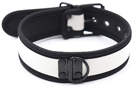 Neoprene Puppy Custom Choker Collar for Men Women (White)