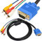 Câble VGA mâle 1,5 m vers 3 RCA 15 broches numérique vers analogique PC TV vidéo AV HDTV ordinateur portable PC DVD