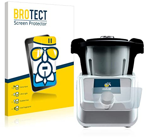 BROTECT Schutzglas für SilverCrest Mini Monsieur Cuisine Connect Schutzfolie Panzer Folie Glas Displayschutz Made in Germany [ 9H, Anti-Fingerprint]