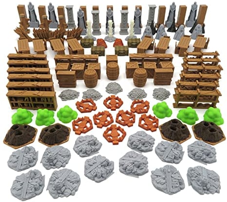 BGExpansions Komplettes Landschaftspaket für Gloomhaven: Jaws of The Lion – 114 Teile, GHVN039