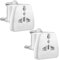 Travel Adapter South Africa, 2 Pack EU to South Africa India Travel Plug, 3-Pin Plugs for Visitor from Europe, USA, UK to South Africa India(White)