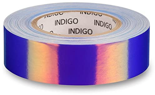 Rollo Adhesivo con Efecto Espejo Rainbow Indigo 20mm*14m (Azul-Violeta)