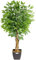 CHRISTOW Artificial Ficus Tree, Fake Weeping Fig House Plant for Home Decoration, Lifelike Green Leaves, Natural Wooden Trunk with Twists, Weighted Pot, Indoor Outdoor (120cm / 4ft)