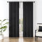 Joydeco Schlaufen Verdeckten Vorhänge 2er Set,H 225 x B 140 Schwarz Lange Vorhang Thermo Verdunkelung Stangendurchzug Gardinen Blackout Blickdicht Curtains Schlafzimmer Wohnzimmer Modern