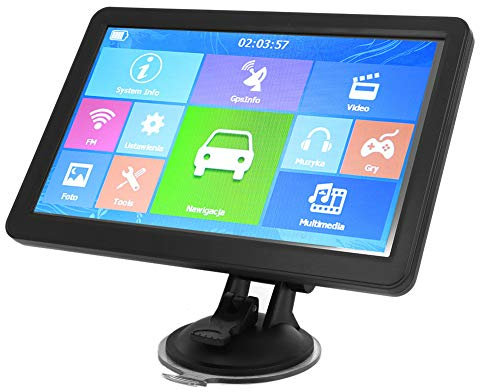 Universelle GPS-Navigation, 9 Zoll, 256 MB, 8 G HD, Kapazitiver Touchscreen, Auto, LKW, LKW (europäische Karte), Unterstützt Mehrere Routen, Dual-Navigationssystem für Auto,