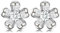 MASOP Ohrstecker Blumen Zirkonia Weiß Ohrringe Stecker mit AAA Zirkonia 10mm Damen Frauen Mädchen