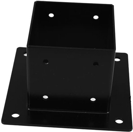 SOESFOUFU Sturdy Iron Railing Supports Fence Post Base Guard Deck Post Fixed Base Mailbox Supply Holder Easy Install Railing Mailbox