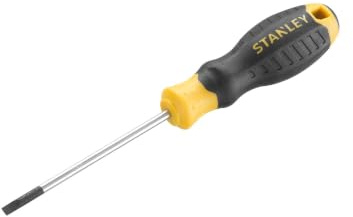Stanley Cushion Grip™ Screwdriver Parallel Tip 3 x 75mm, Made from high-Strength, Chrome Vanadium Steel with a Strong Magnetic Black Oxide tip