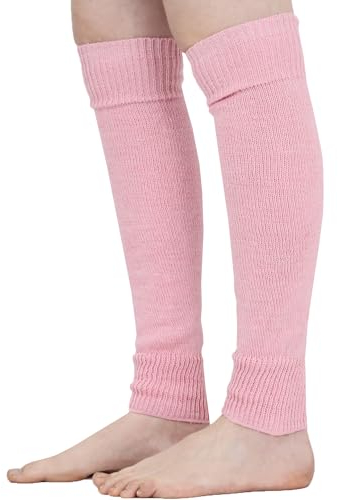 Mysocks Stulpen Damen beinwärmer Frauen Mädchen Winter 80er Stulpen Beinstulpen Beinwärmer Kniestrümpfe Leg Warmers Strümpfe in Einheitsgröße, rosa gesprenkelter Glitzer