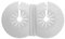 Twin Double Universal 8-22mm White Radiator Plastic Water Pipe Cover Collar Rose
