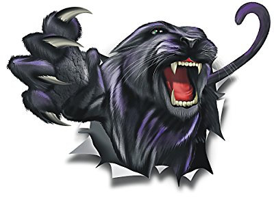 aufgeklebt.de Aufkleber Einschussloch Panther Kralle 234 x 167 mm - 2 Stück Panther Claw 01 Mini