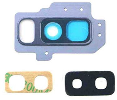 Kamera Linse (Glas) mit Rahmen (hinten) passend für Samsung Galaxy S9+ G965F, Farbe:Blau