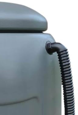 S-lon Regentonnen-Überlauf-Set 6.00 m | Grau, Kunststoff, Regenwassermanagement-Hardware, Regenwasserleitung, 6 m Schlauch (Ø 20 mm), Verbindungsstück, Schließring, Mutter