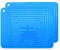 2 Pack Large Silicone Trivet Mats/Hot Pads,Heat Resistant Pot Holder Blue,9x12 Non Slip Flexible Durable Pot Coaster Kitchen Countertop Table Mats (Blue)