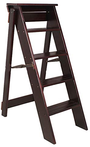 ZLL - Klappstufen 4-stufiger Klappleiterhocker | Multifunktionsleiter | Treppenstuhl | Tragbare leichte Gartenwerkzeugleiter | Aufsteigende Loft-Bibliotheksleiter | Max. Zuladung 150 kg