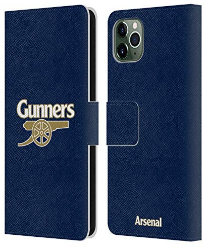 Head Case Designs Officially Licensed Arsenal FC Gunners Blue Crest 2 Leather Wallet Case Compatible With Apple iPhone 11 Pro Max
