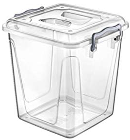 Bargain House 11 Litre storage box Air tight Plastic Pantry Box Transparent with Clip Handle, BPA Free, Kitchen Storage Containers for Food, Flour, Biscuits, Pet Food, Flour, Baking items (Pack of 1)