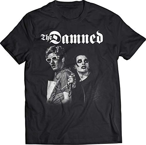 The Damned - Live Photo T-Shirt Official Licensed Homme, Noir