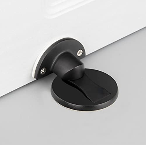 Stainless Steel Magnetic Door Stopper Adjustable Door Holder Non-Punch Sticker Water-Proof Door Stop Furniture Door Hardware-Spain,883 Black